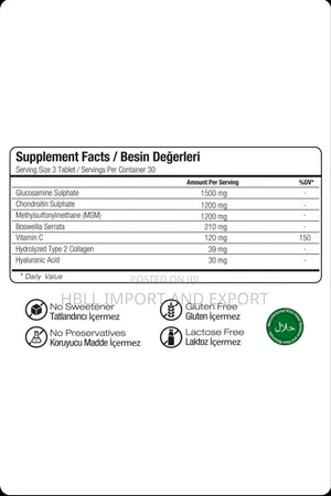 Glucosamine, Chondroitin, MSM, Hyaluronic Acid, and Type 2 Collagen