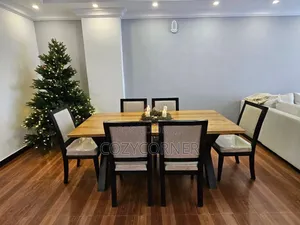 Order 6 Seaters Wooden Dining Set With Gorgeous Setup. የመመገቢያ ጠረጴዛ