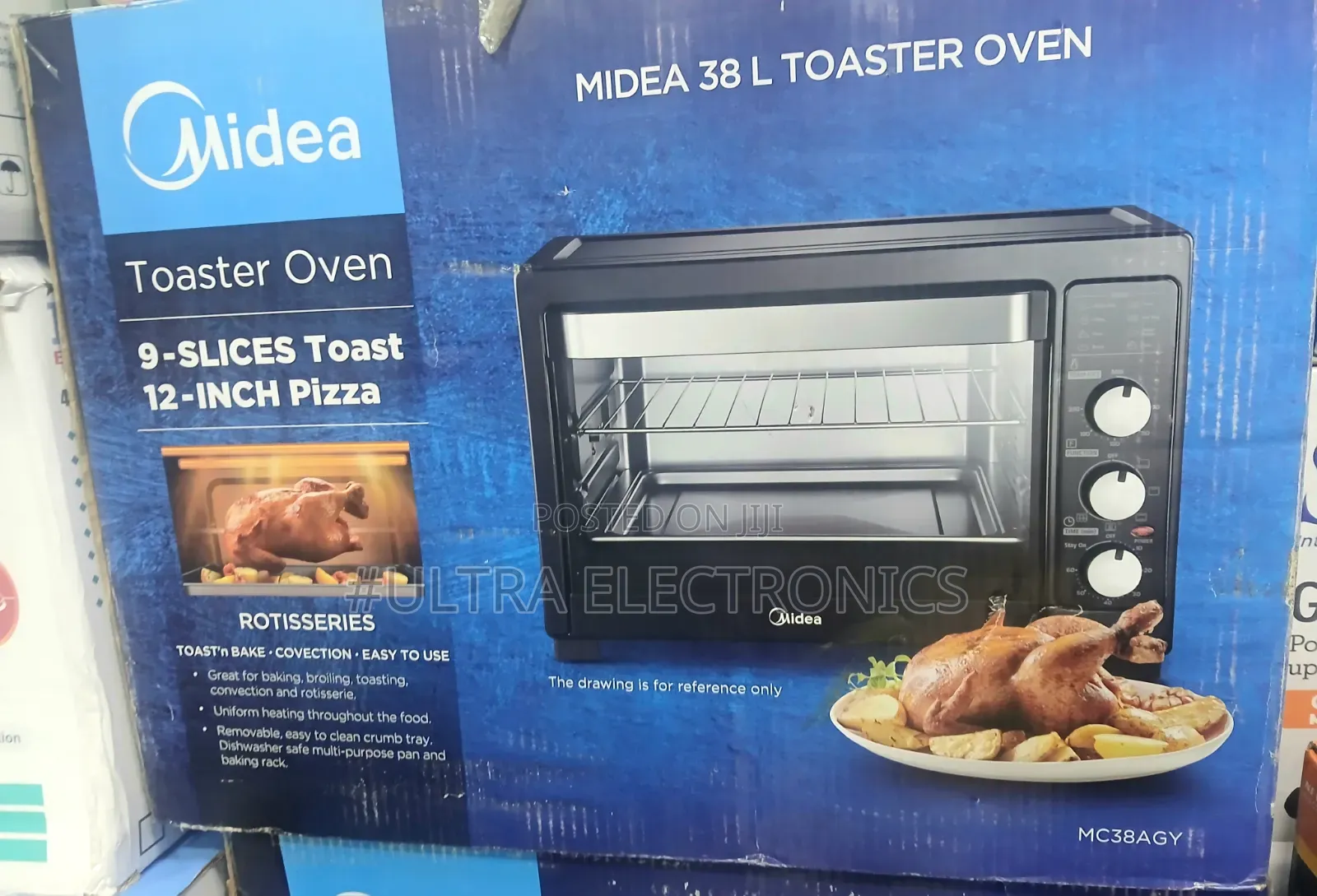 Midea 38l Toaster Oven – Mc38agy Compact Size • Powerful