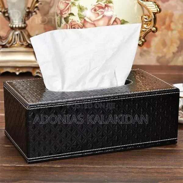 Ectangular Leather Tissue Box Cover