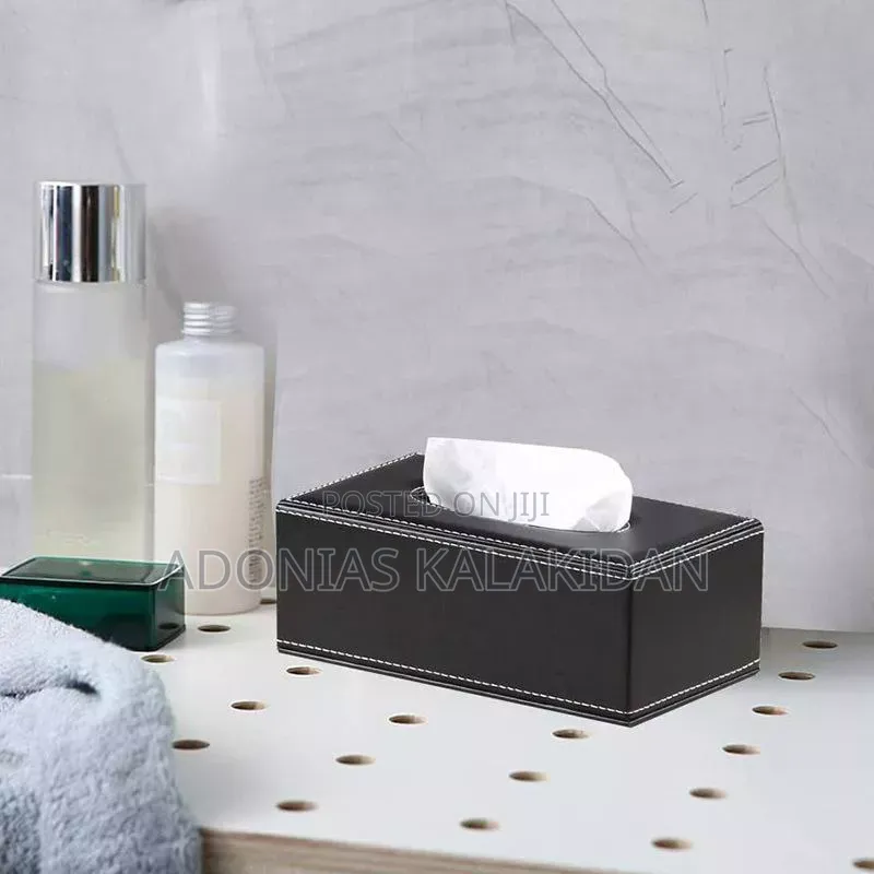 Ectangular Leather Tissue Box Cover