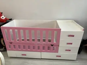 Baby Bed With Drawers and Diaper Changing Place