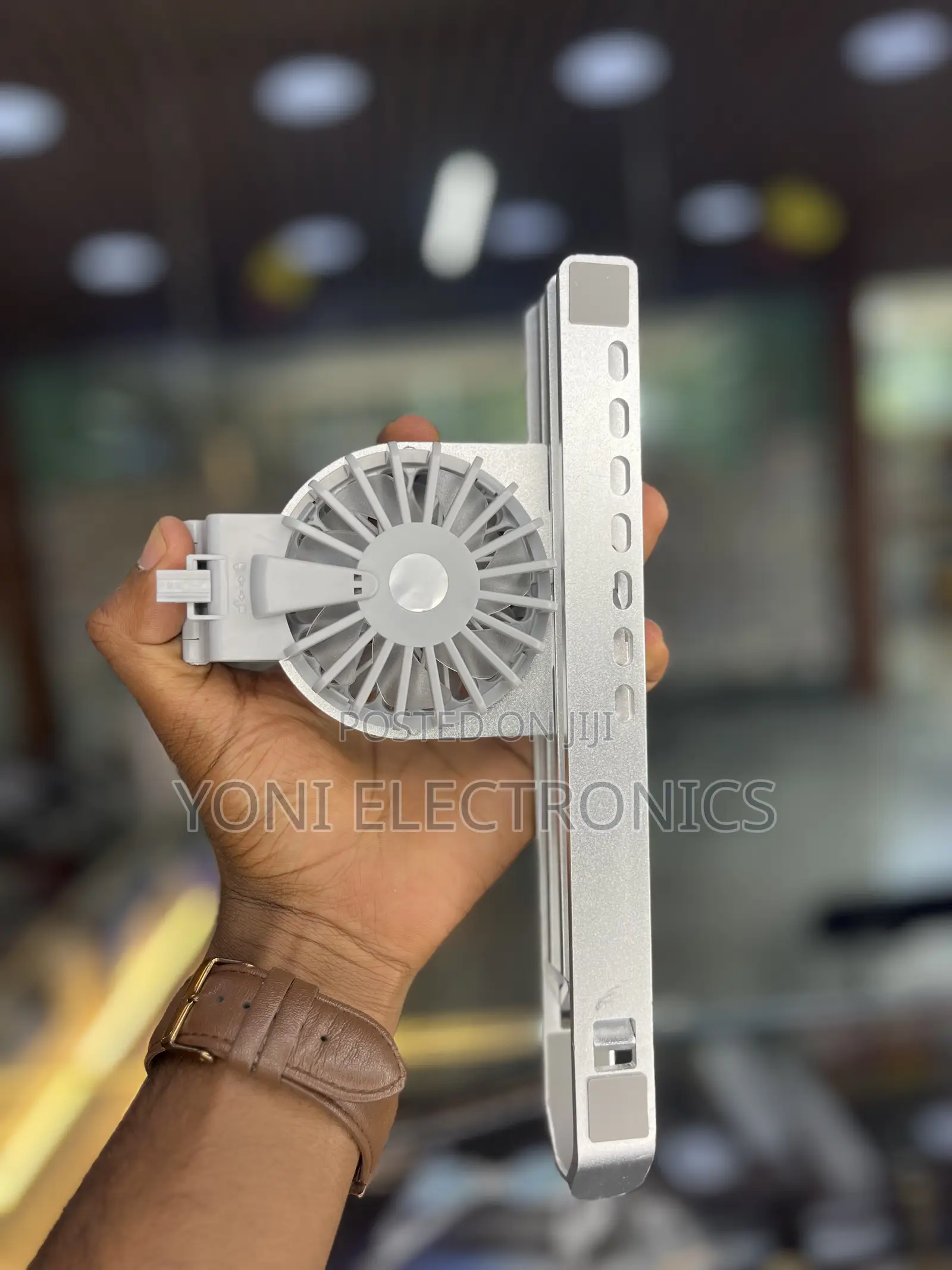 Foldable Metal Laptop Cooling Stand With Dual Fans
