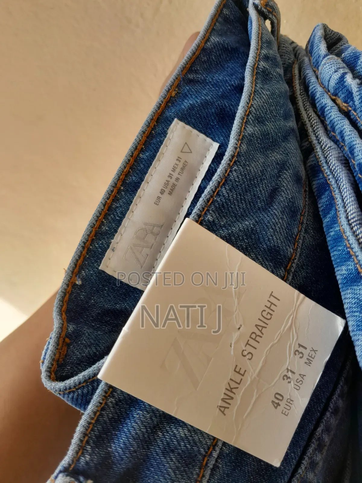 MEN JEANS  ZARA  Size 31 : አዲስ ከነ TAG