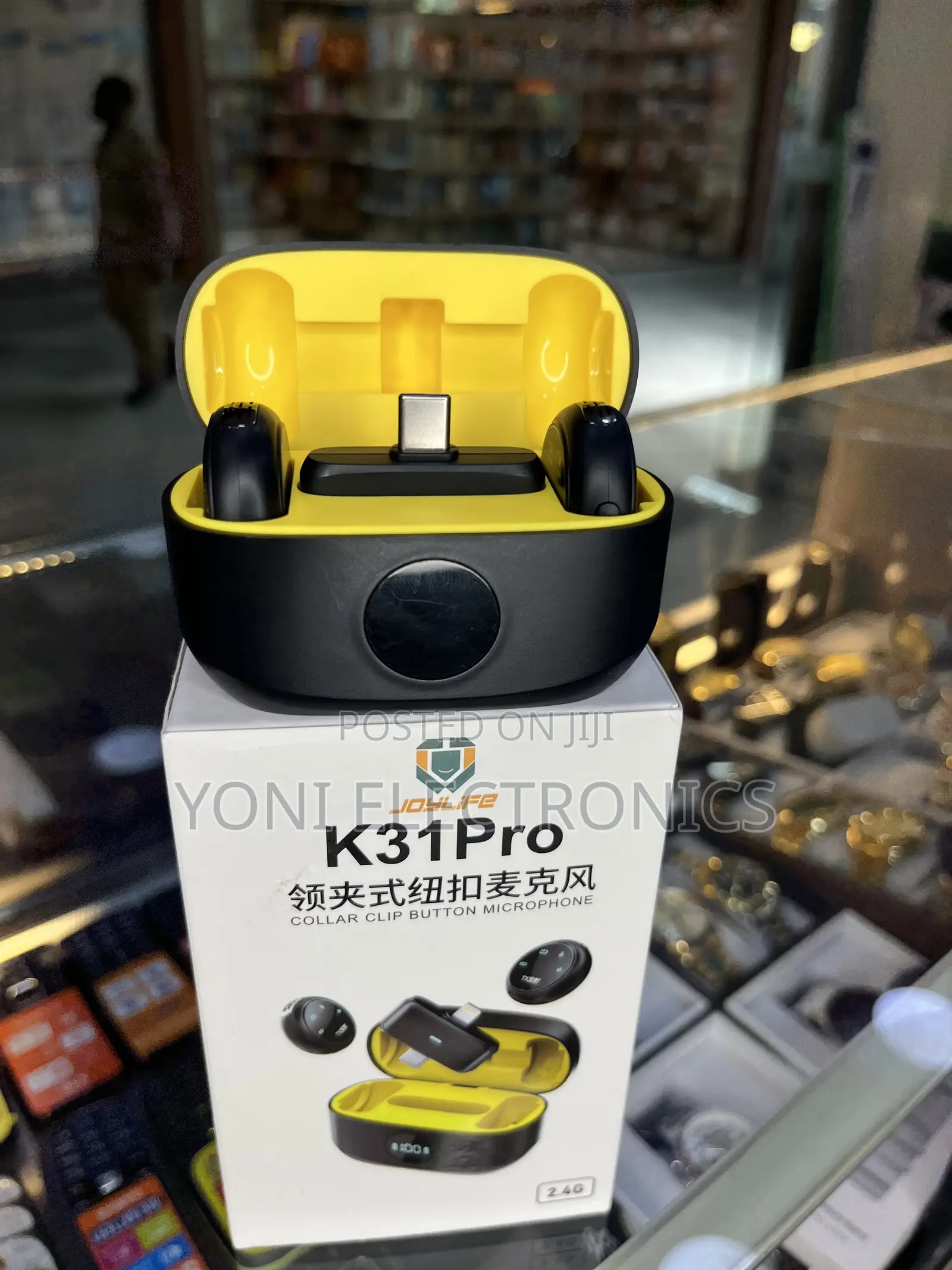 K31Pro Wireless Collar Clip Button Microphone Set