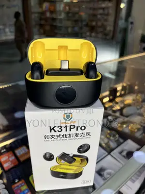 K31Pro Wireless Collar Clip Button Microphone Set