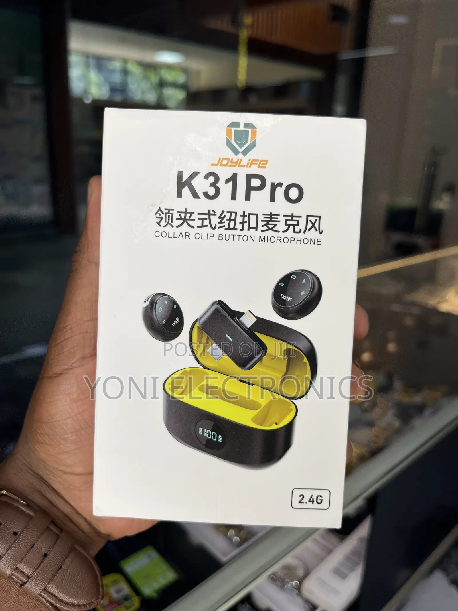 K31Pro Wireless Collar Clip Button Microphone Set