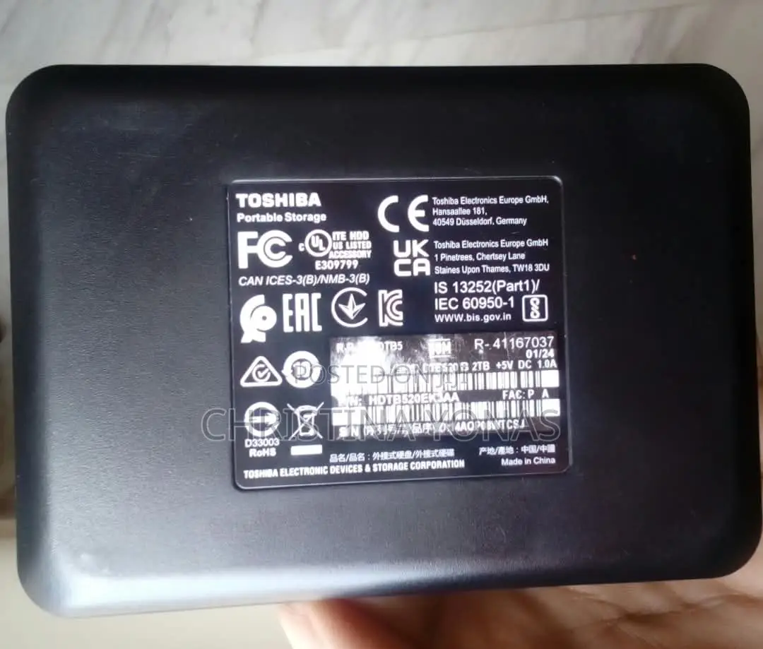 External Hard Disk 2TB Toshiba
