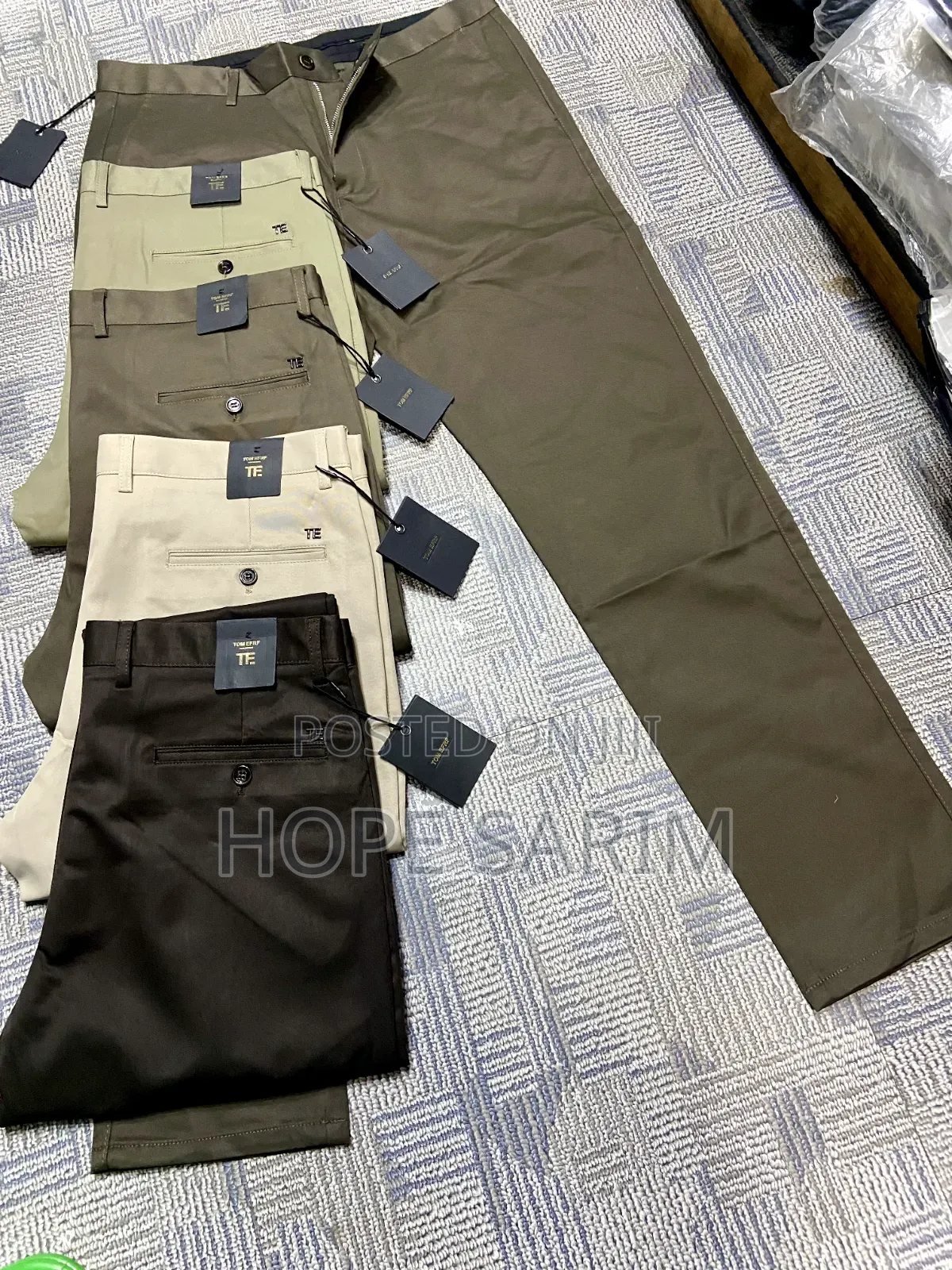 Premium Tom Strip Men’s Khaki Trousers –