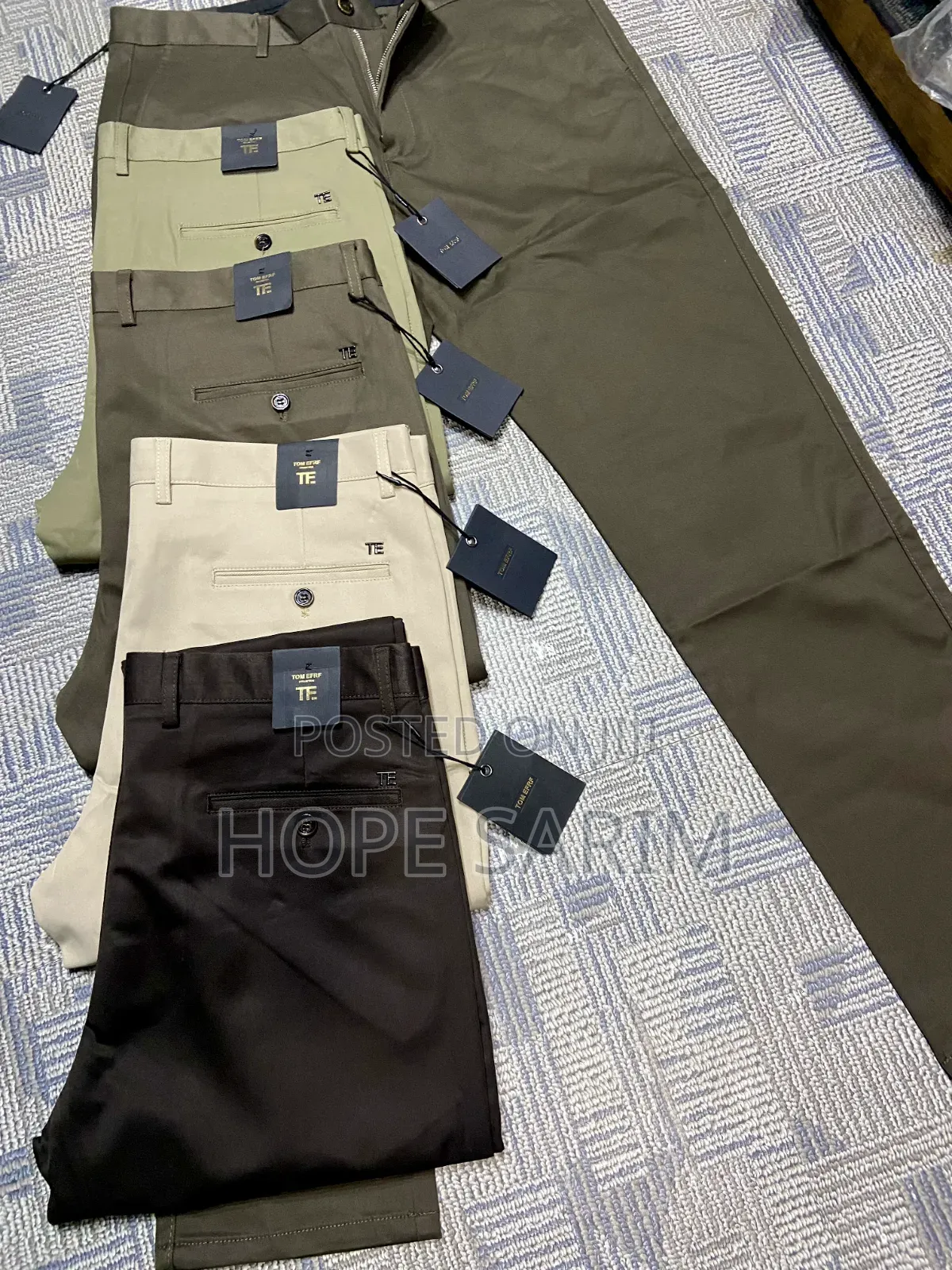 Premium Tom Strip Men’s Khaki Trousers –