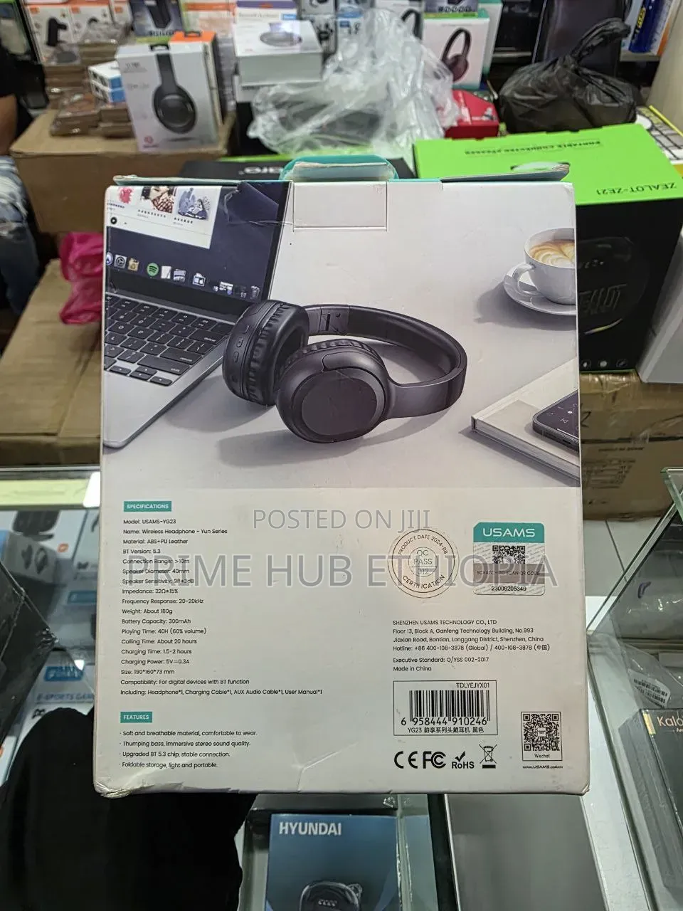 USAMS Wireless Headphones YG23 Up to 40 Hours of Playtime