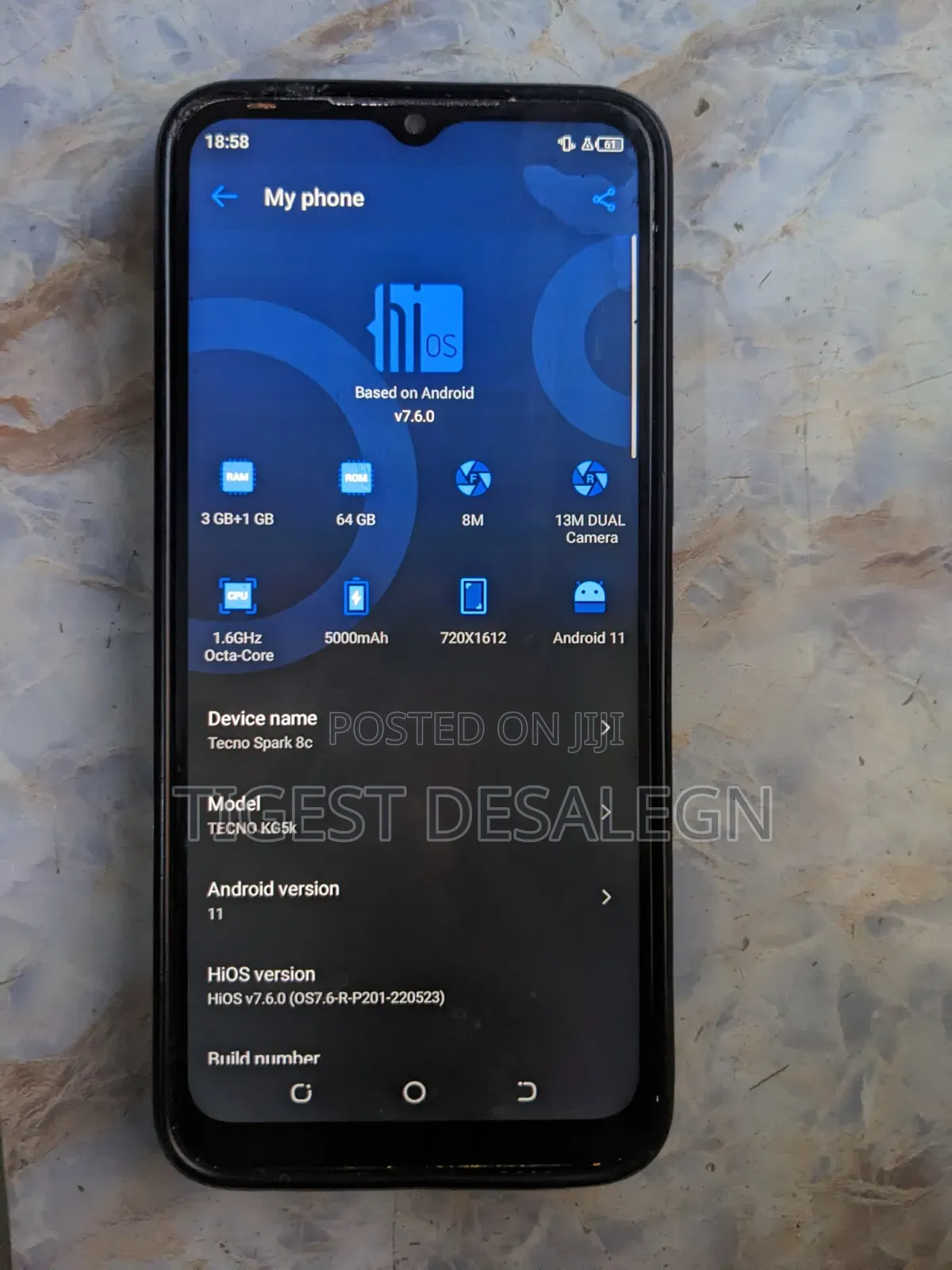 Tecno Spark 8C 64 GB Blue