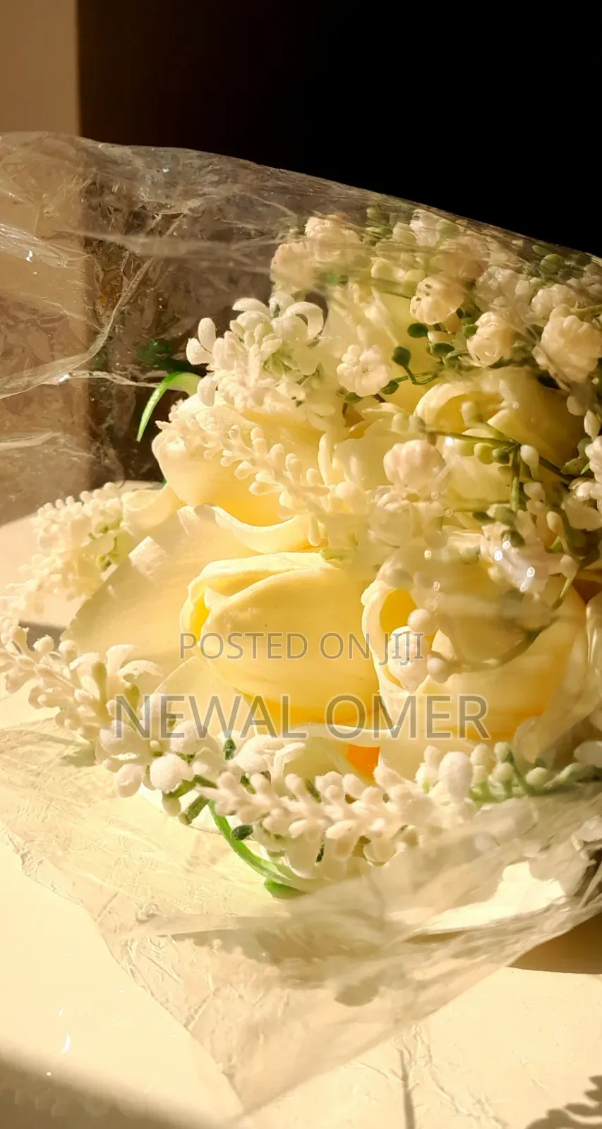  White Tulip & Calla Lily Faux Bridal Bouquet Bundle