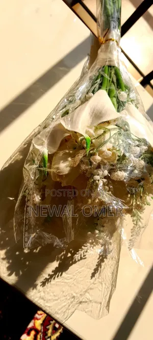  White Tulip & Calla Lily Faux Bridal Bouquet Bundle