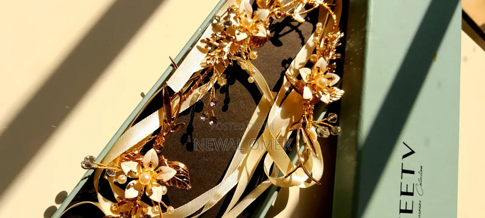 Elegant Gold Floral Hair Vine & Bridal Hair Accessory