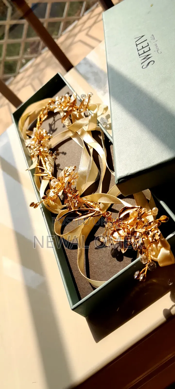 Elegant Gold Floral Hair Vine & Bridal Hair Accessory