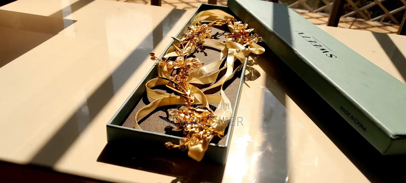 Elegant Gold Floral Hair Vine & Bridal Hair Accessory