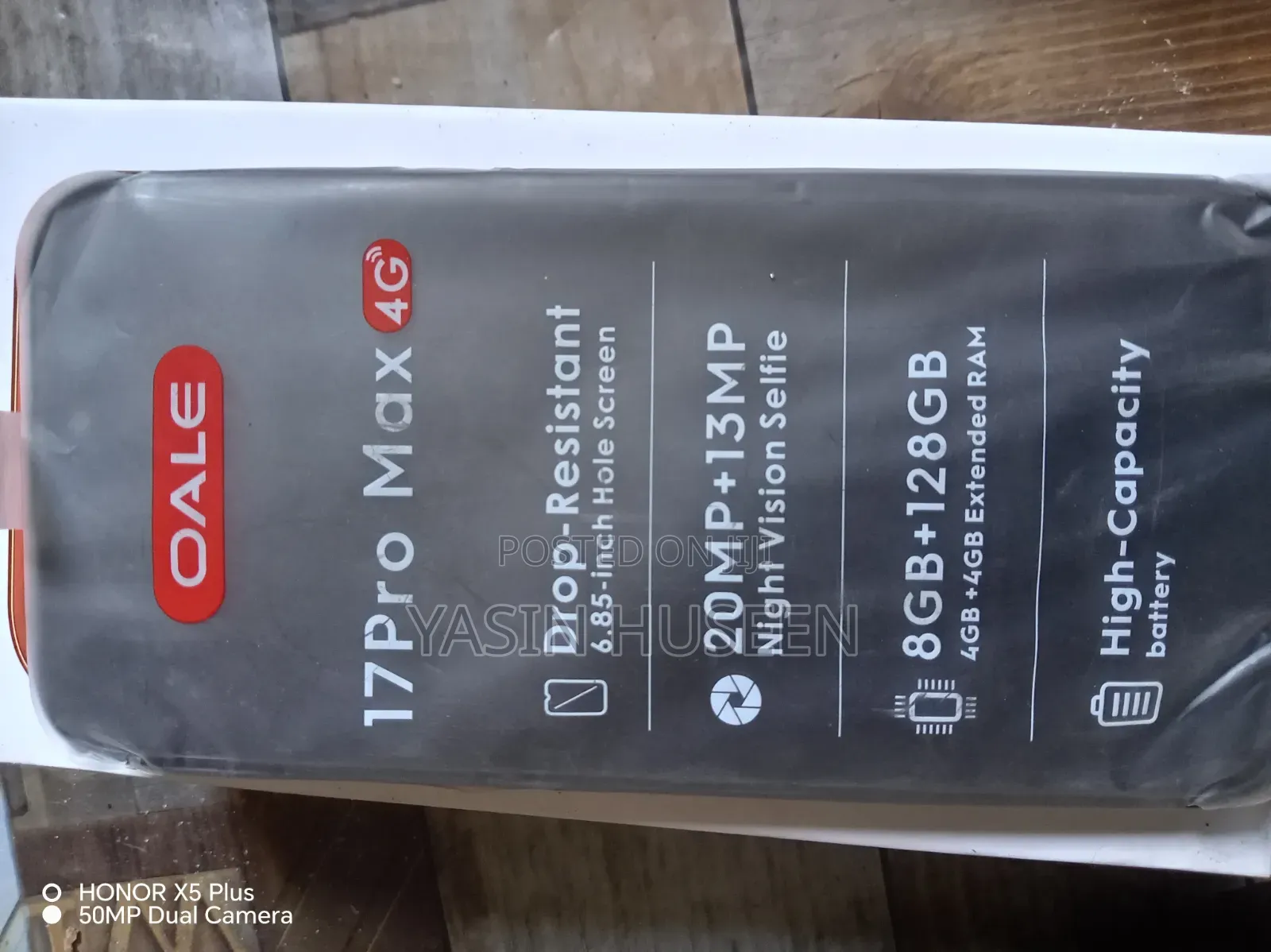 New Oale 17Pro Max 128 GB Black