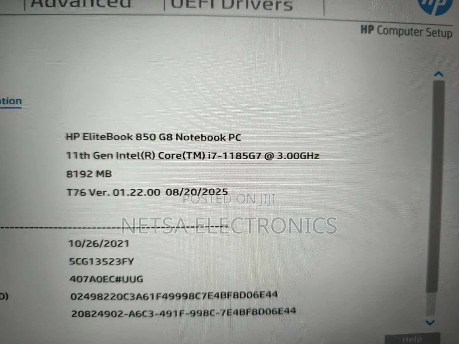 New Laptop HP EliteBook 850 G8 16GB Intel Core i7 SSD 512GB