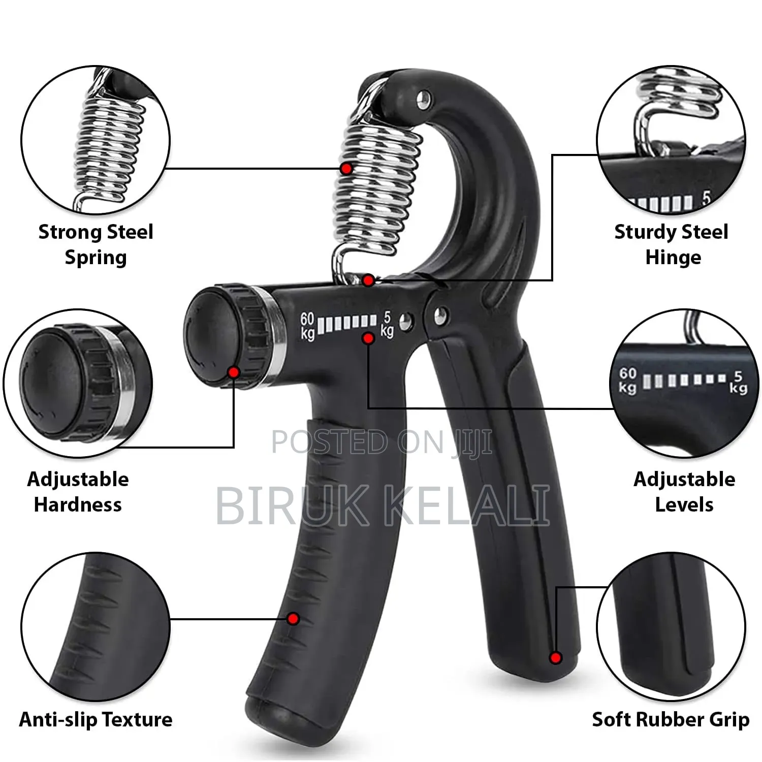 Adjustable Hand Grip Strengthener With a Mechanical Rep Counter
