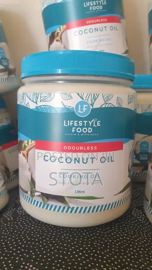 Oderless Coconut Oil, Cooking Oil 1 Liter for Frying and Baking
