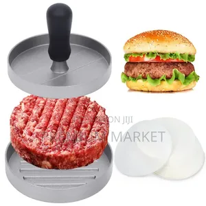 Burger Patt Press Nonstick Aluminum የበርገር ስጋ ቅርጽ ማዉጫ