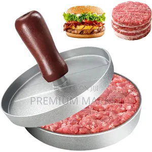 Burger Patt Press Nonstick Aluminum የበርገር ስጋ ቅርጽ ማዉጫ