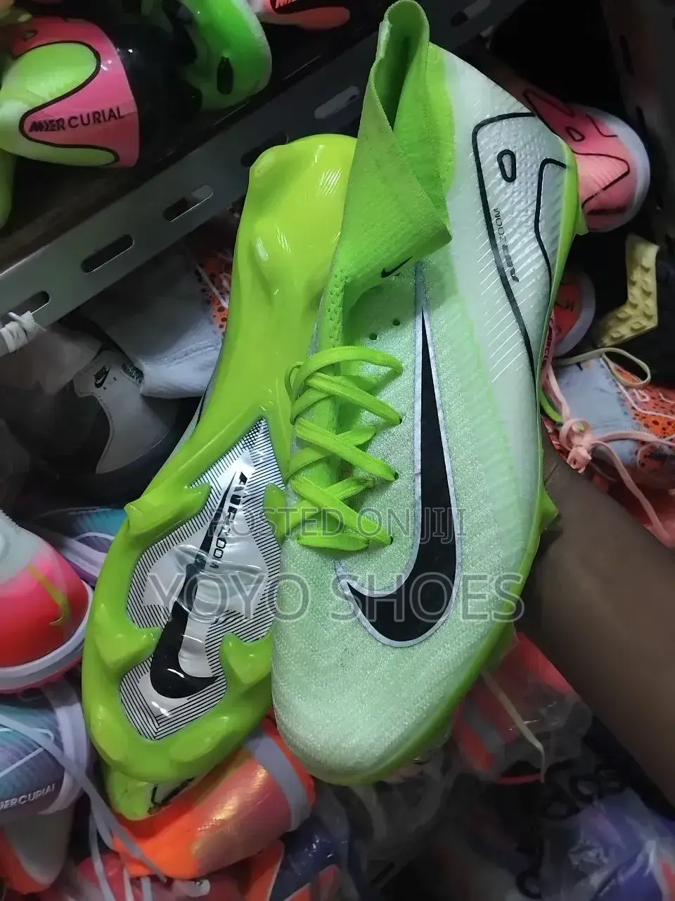 Nike Zoom Mercurial Superfly 10 Elite FG Soccer Cleats Green /White