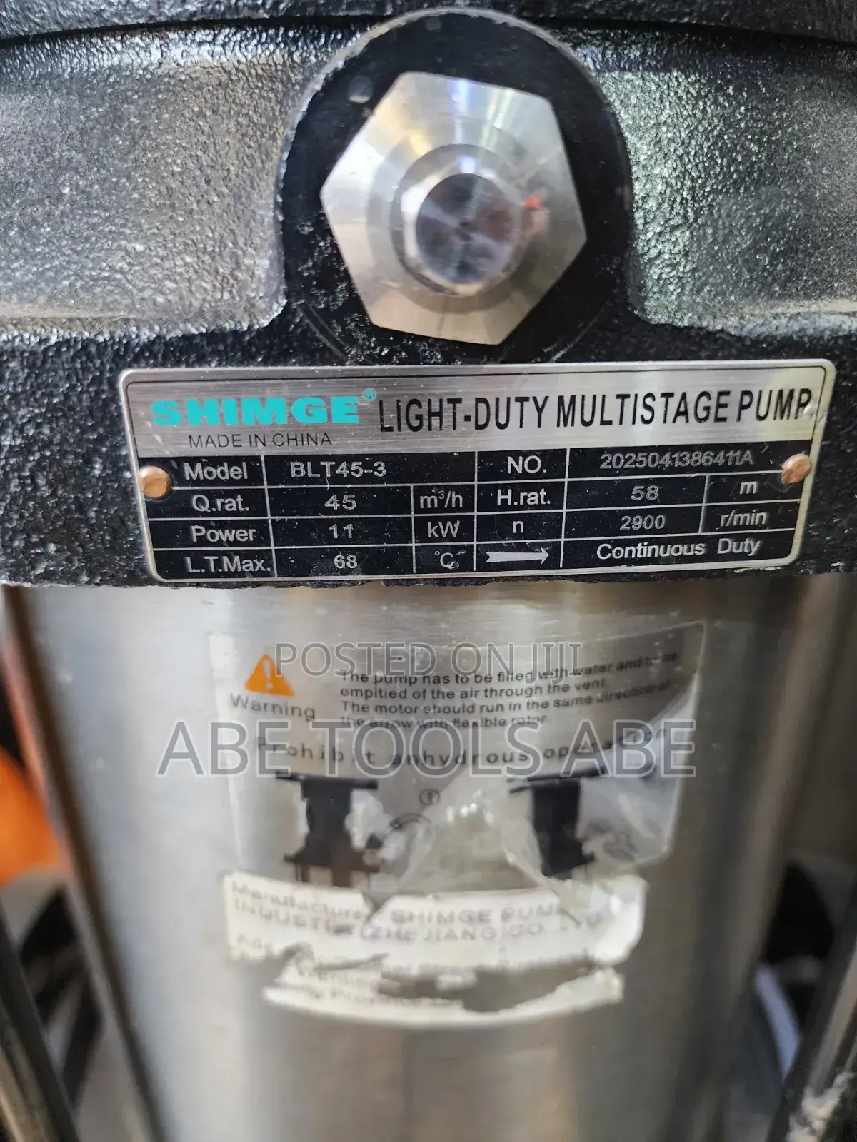 SHIMGE 15hp Pump