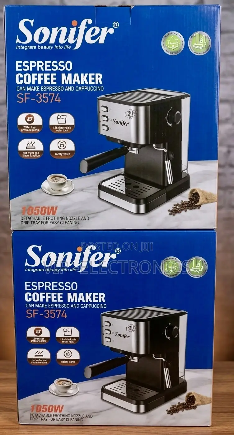 Sonifer Coffee Maker Espresso Coffee Maker – 20 Bar, 1050W, 1.5L