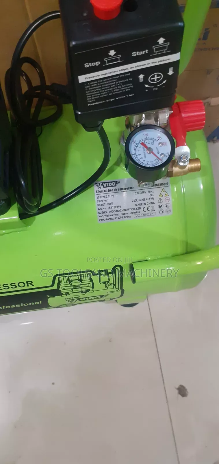 VIDO 50L Free Oil Air Compressor