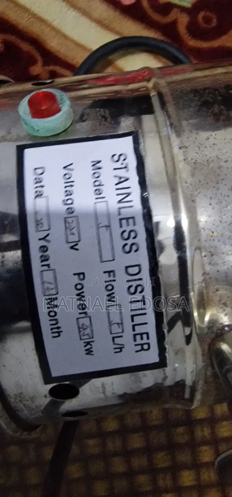 Stainless Distler/Water Distler