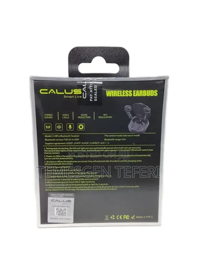Calus G18 Pro Wireless Earbuds – HiFi Sound & Advanced Bluetooth 5.4