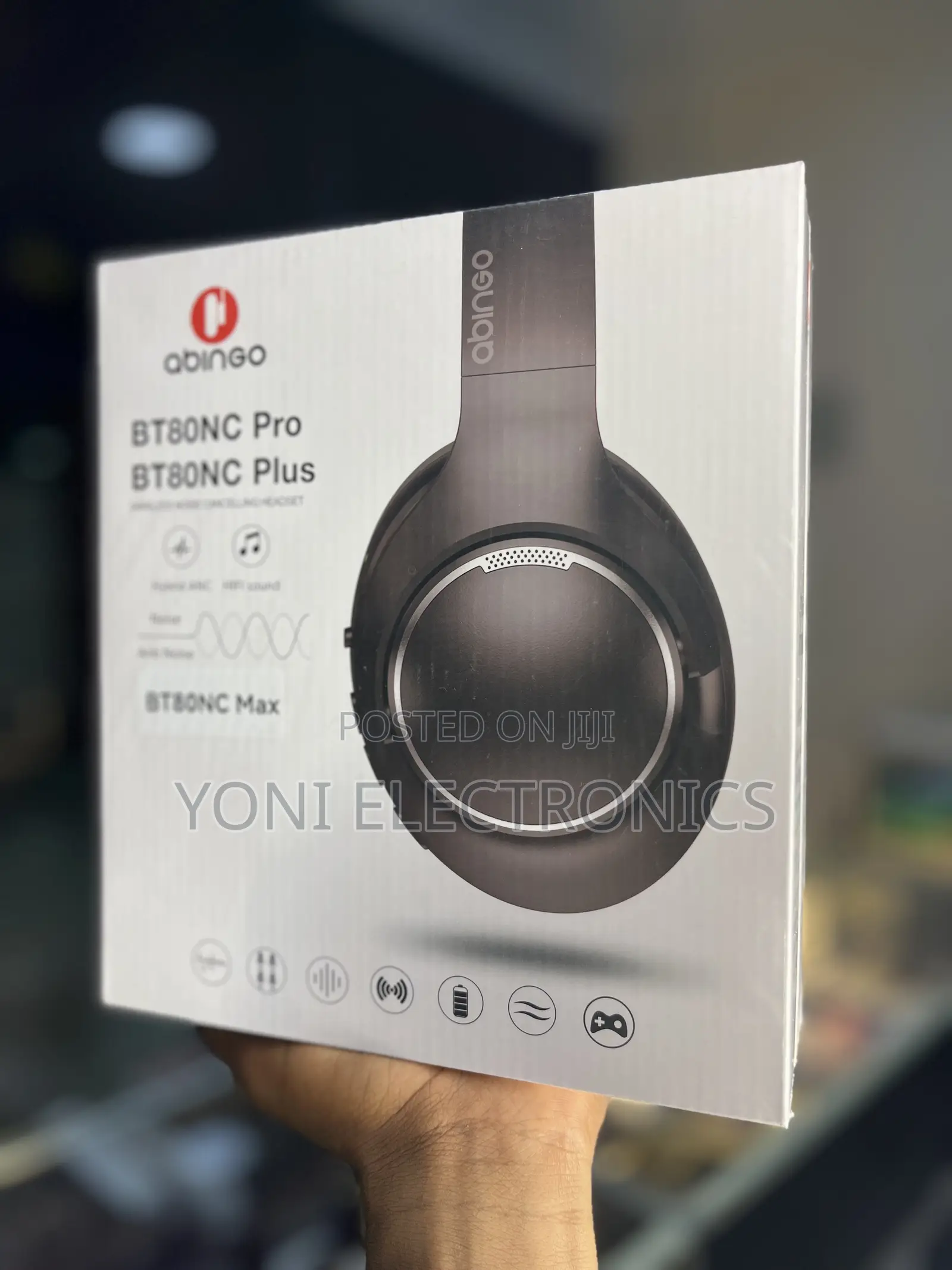 Abingo BT80NC Series Wireless Noise-Cancelling Over-Ear Headphones