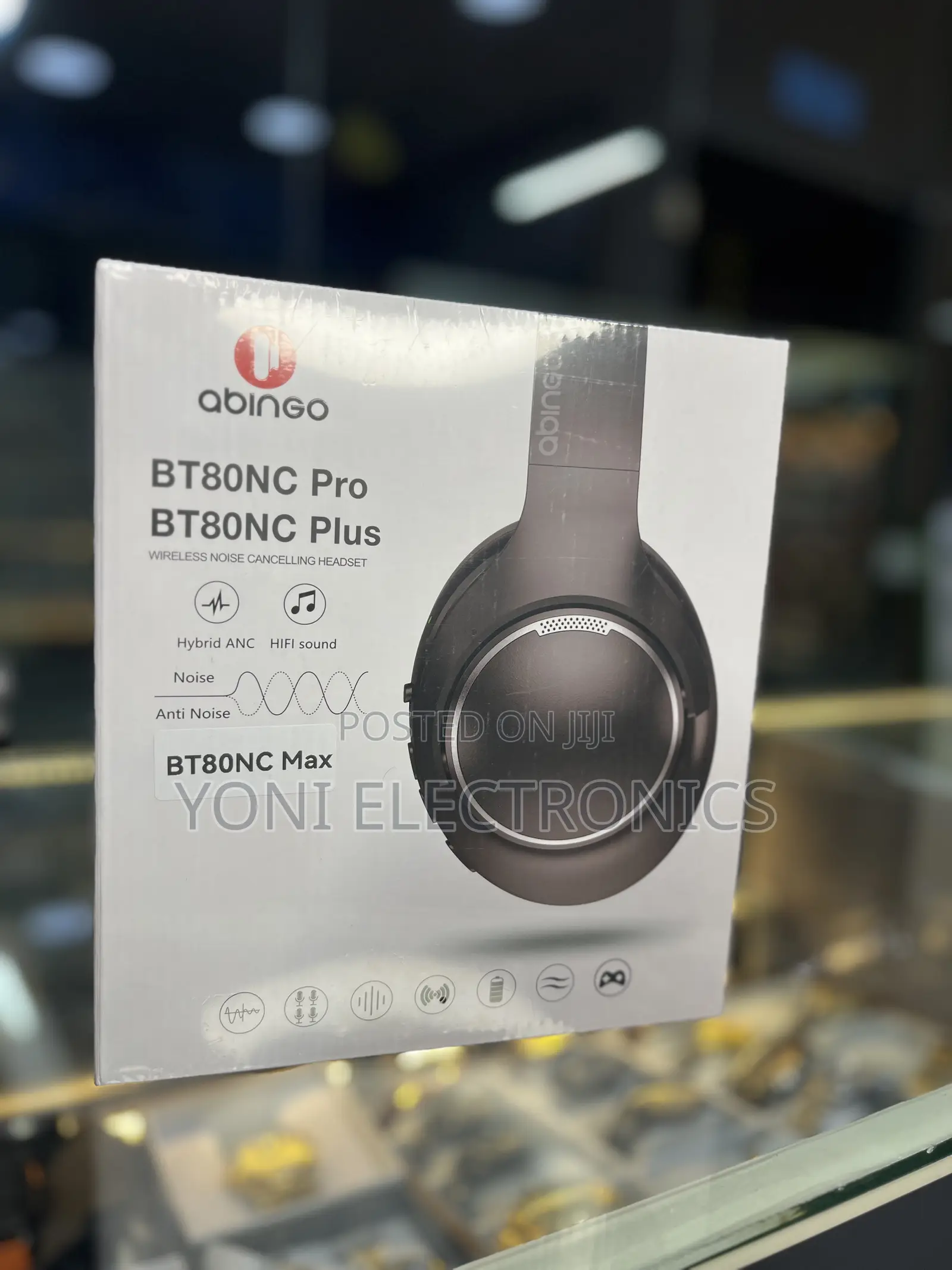 Abingo BT80NC Series Wireless Noise-Cancelling Over-Ear Headphones