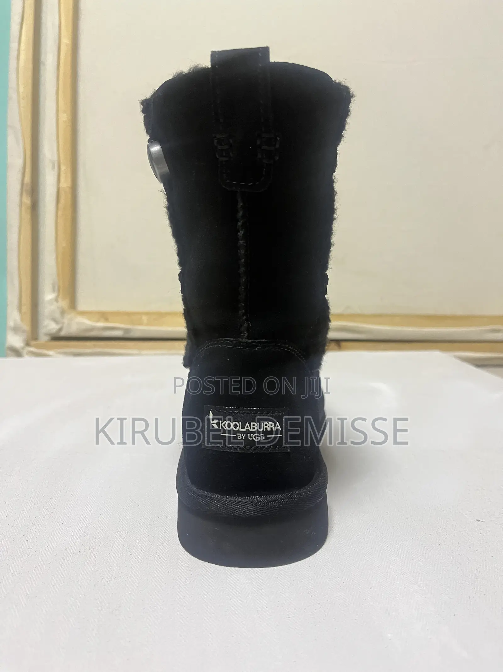 Koolaburra by UGG Women's Kinslei Black Suede Winter Mid-Calf Boots.
