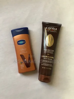 Vaseline Cocoa and Cantu Shea Butter Lotion