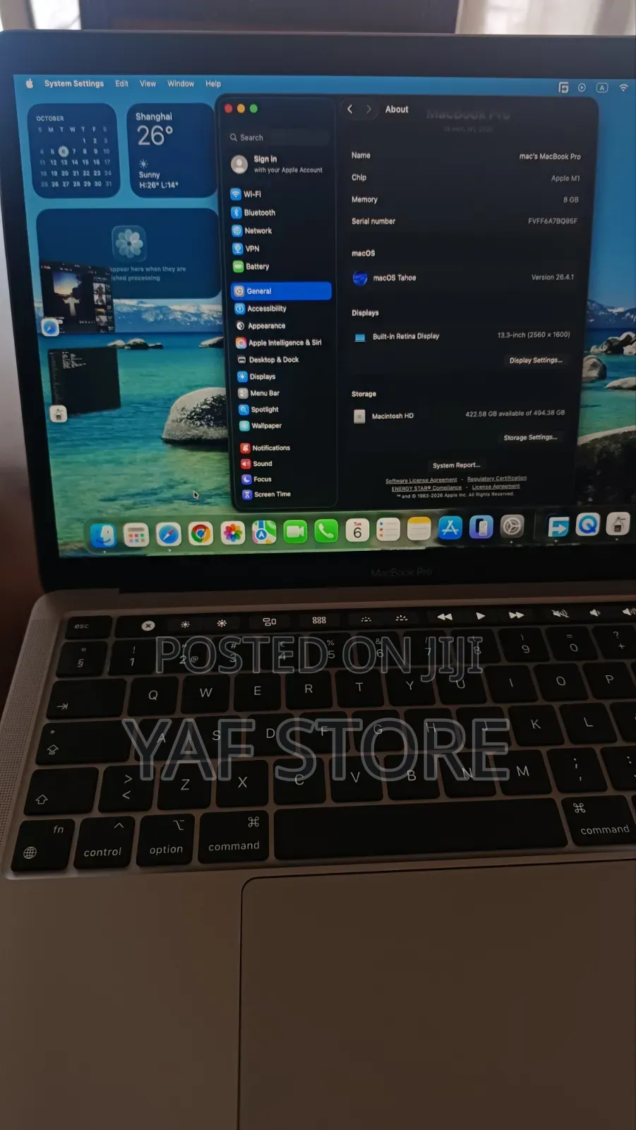 New Laptop Apple MacBook Pro 2020 M1 8GB Apple M1 SSD 512GB