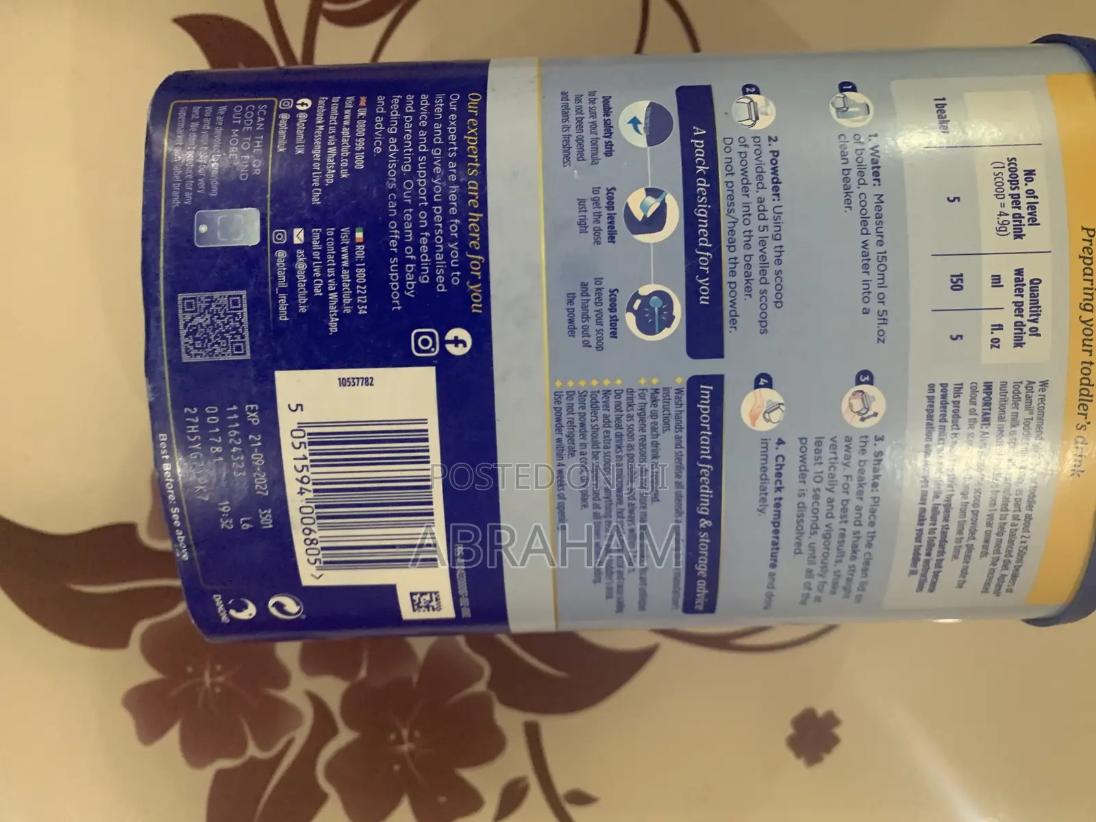 Aptamil UK 1,2,3