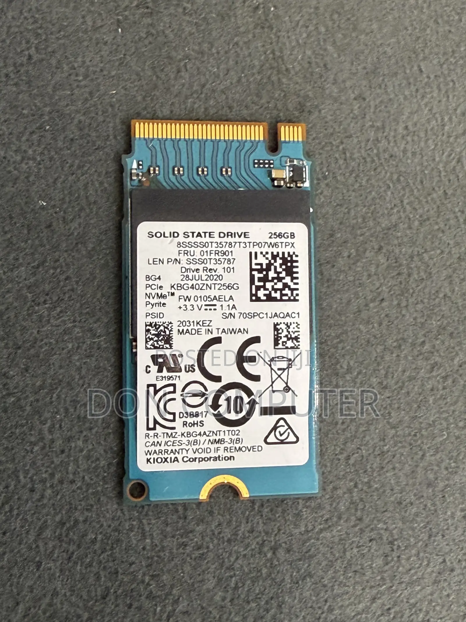 Kioxia 256 Gb Nvme SSD
