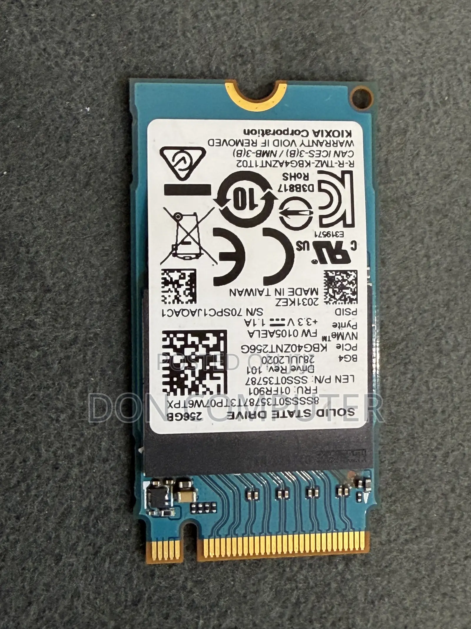Kioxia 256 Gb Nvme SSD