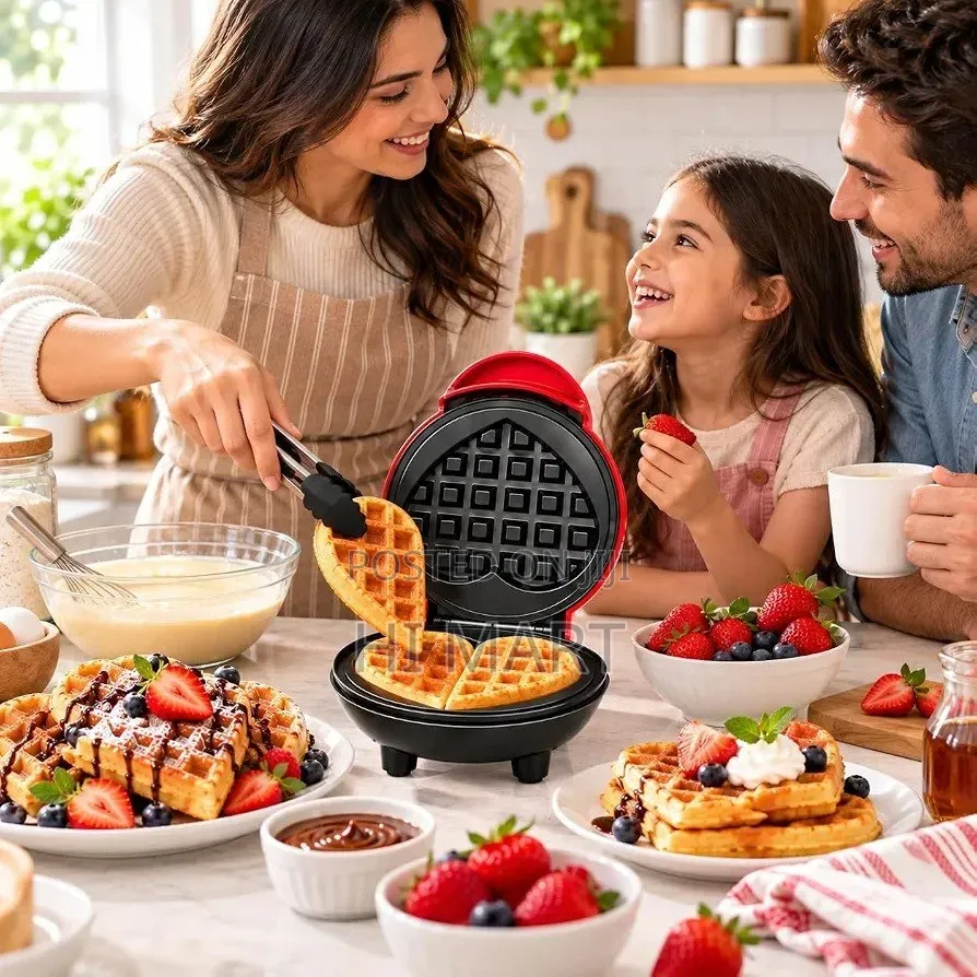 Mini Heart Shaped Waffle Maker
