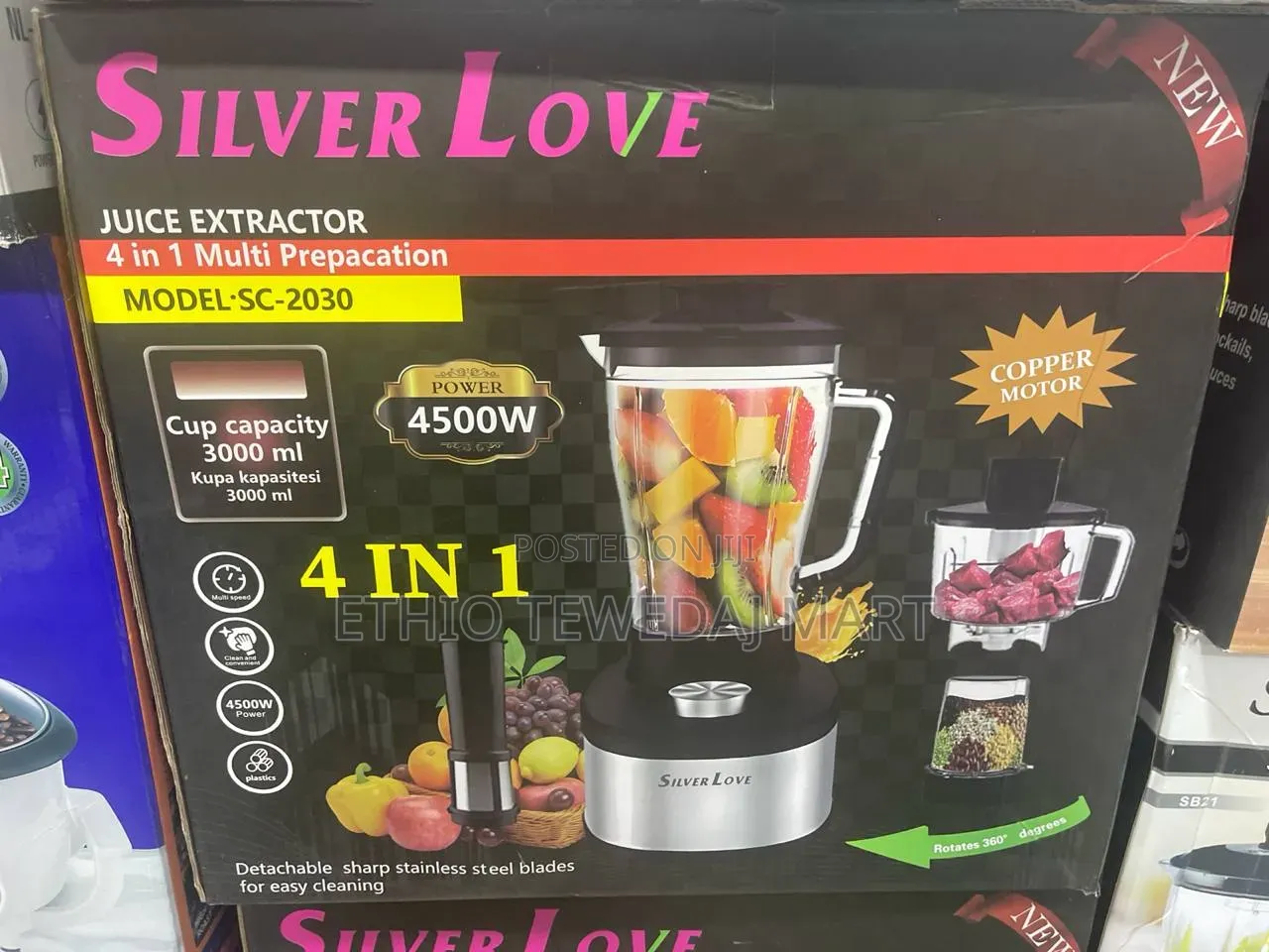 Silver Love 4-in-1 Juice Extractor , Juice Blender