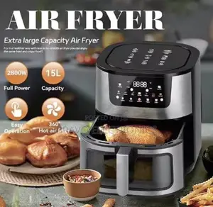 Air Fryer 15L | Large Capacity Air Fryer – Oil-Free, Digital Display