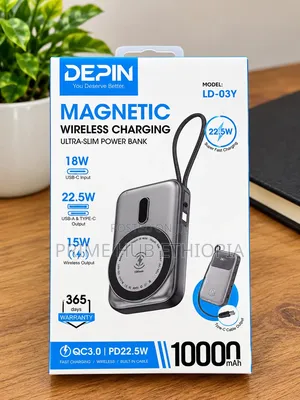 DEPIN LD-03Y 10,000mAh Magnetic Wireless Power Bank