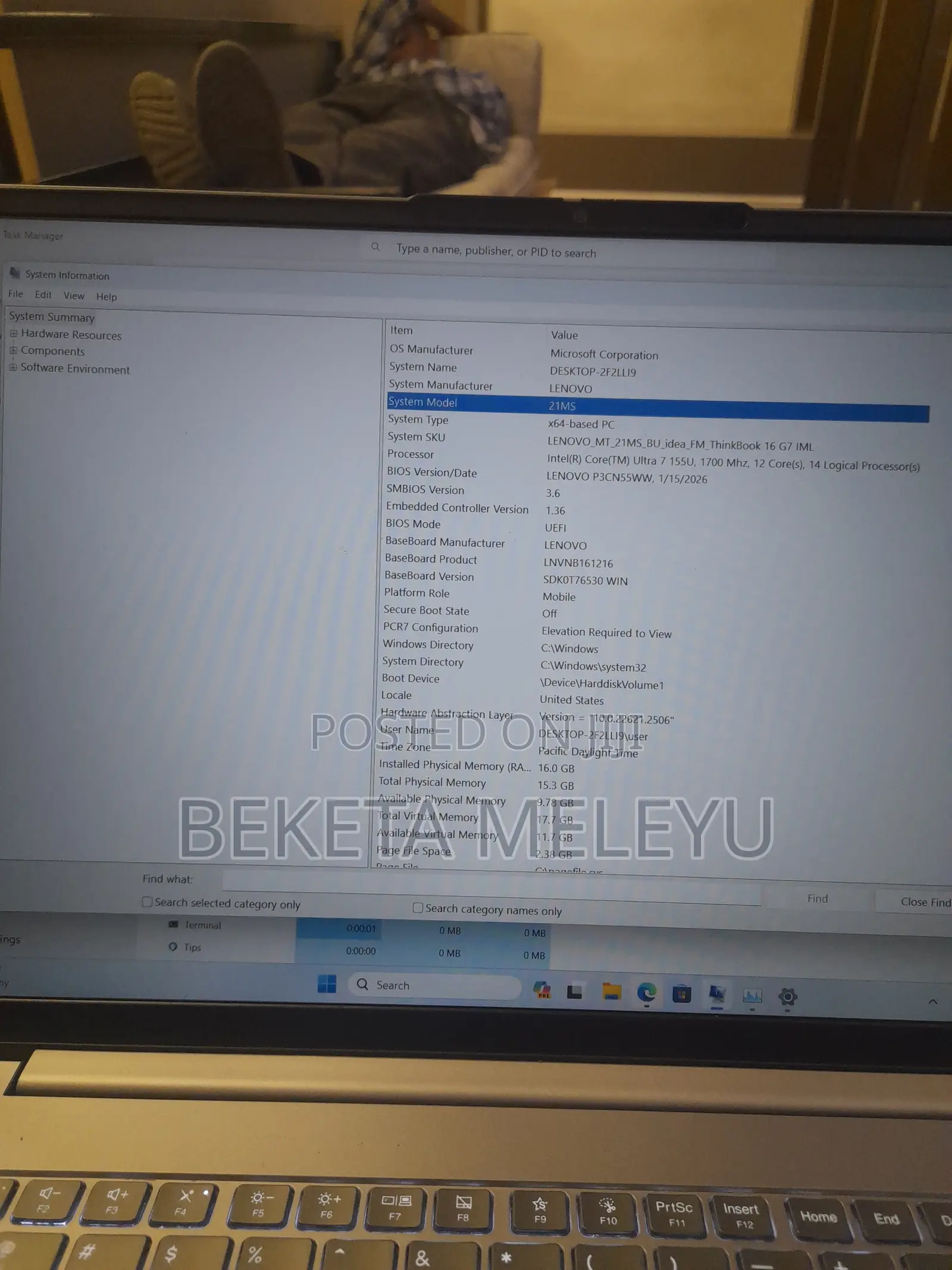 New Laptop Lenovo ThinkBook 15 16GB Intel Core i7 SSD 512GB