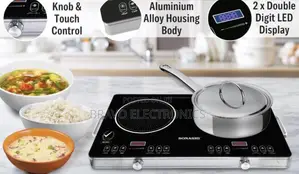 Sonashi Double Burner Cooker - 4 Digit LED Display
