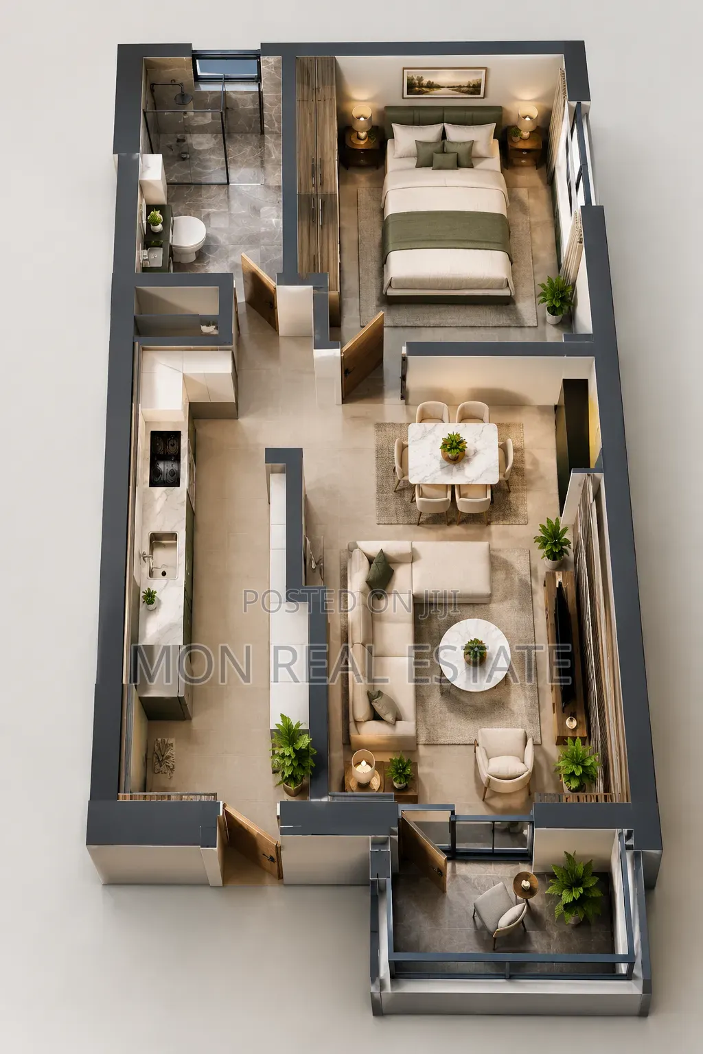 2bdrm Apartment in ሞን ሪልስቴት, Kolfe Keranio for sale