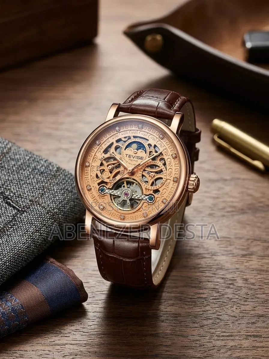 Tevise Automatic Mechanical Skeleton Watch (Model T867F / Tevise Oscar
