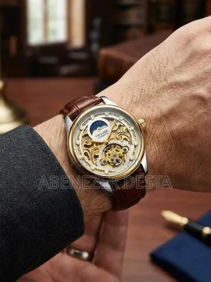TEVISE T820 Series Men's Automatic Mechanical Skeleton Watch